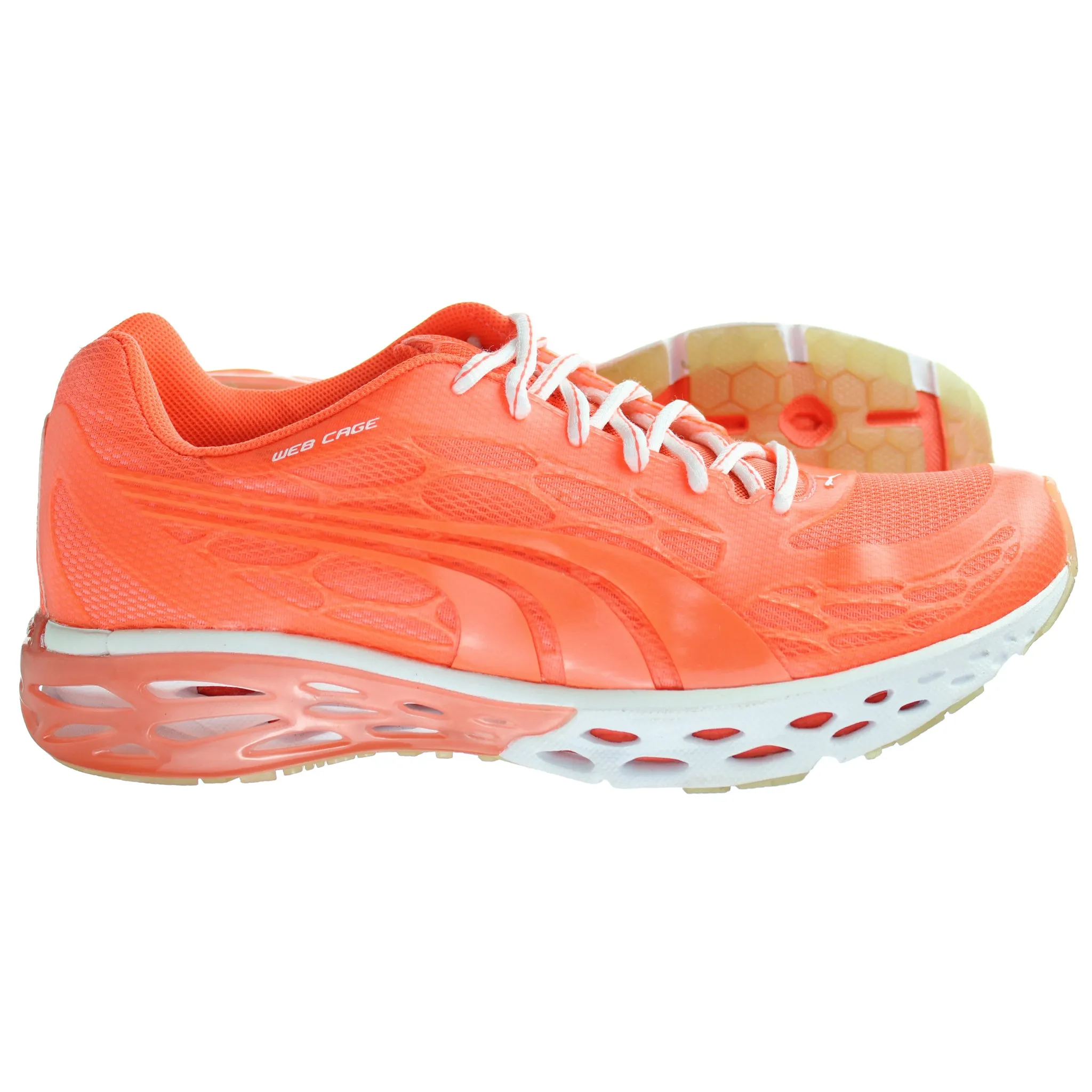 PUMA Bioweb Elite Glow Orange Womens Running Trainers