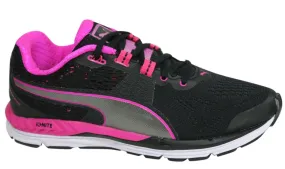 Puma Speed 600 Ignite Lace Up Black Pink Womens Textile Trainers 188789 07 B9D