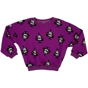 Raspberry Republic Ace of Spades Purple Oversized Sweatshirt