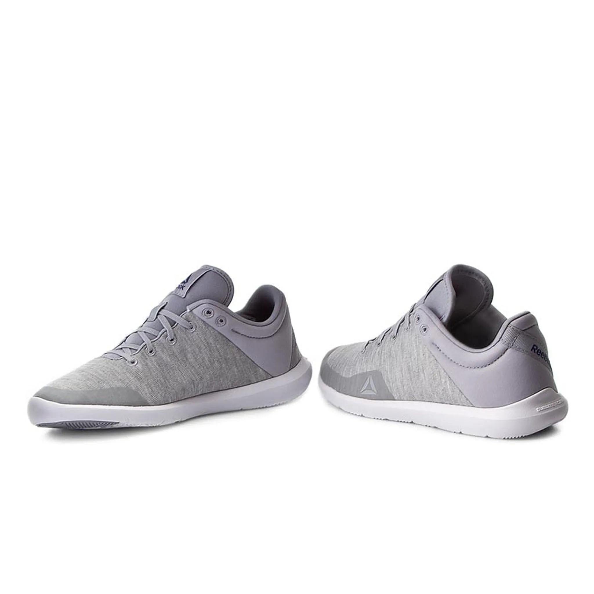 Reebok Studio Basics Lace-Up Grey Synthetic Womens Trainers BS5925