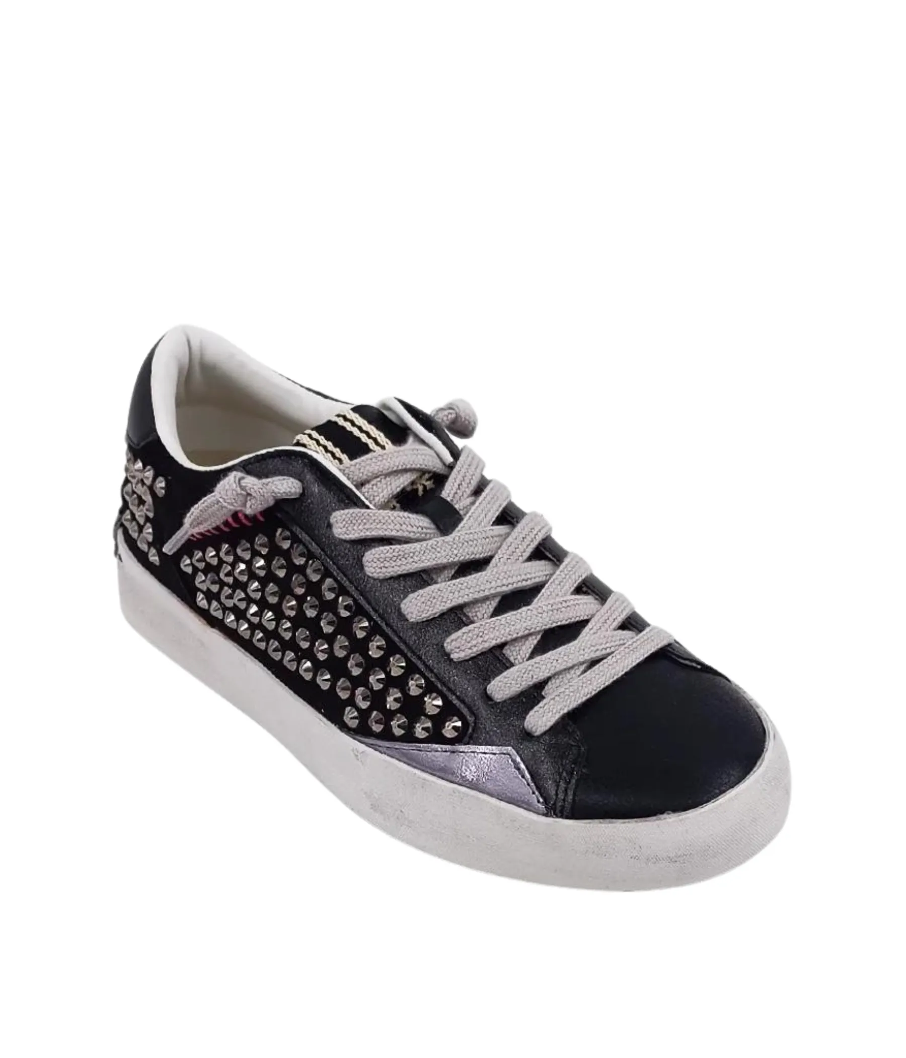 Ruby Black Stud Sneakers