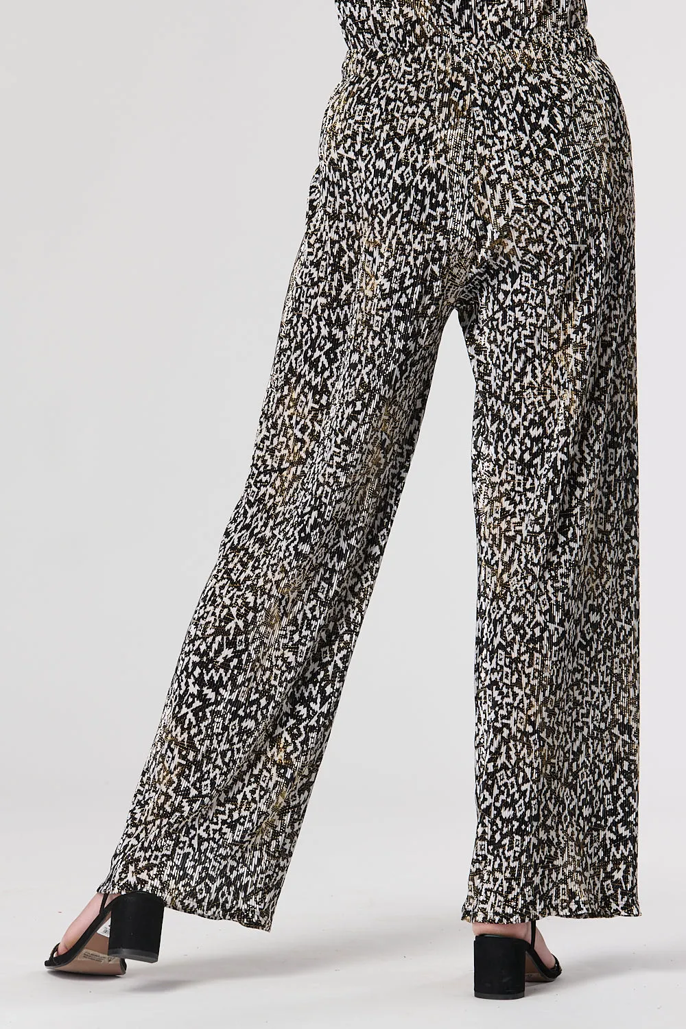 Saloos Golden Foil Lines Trousers