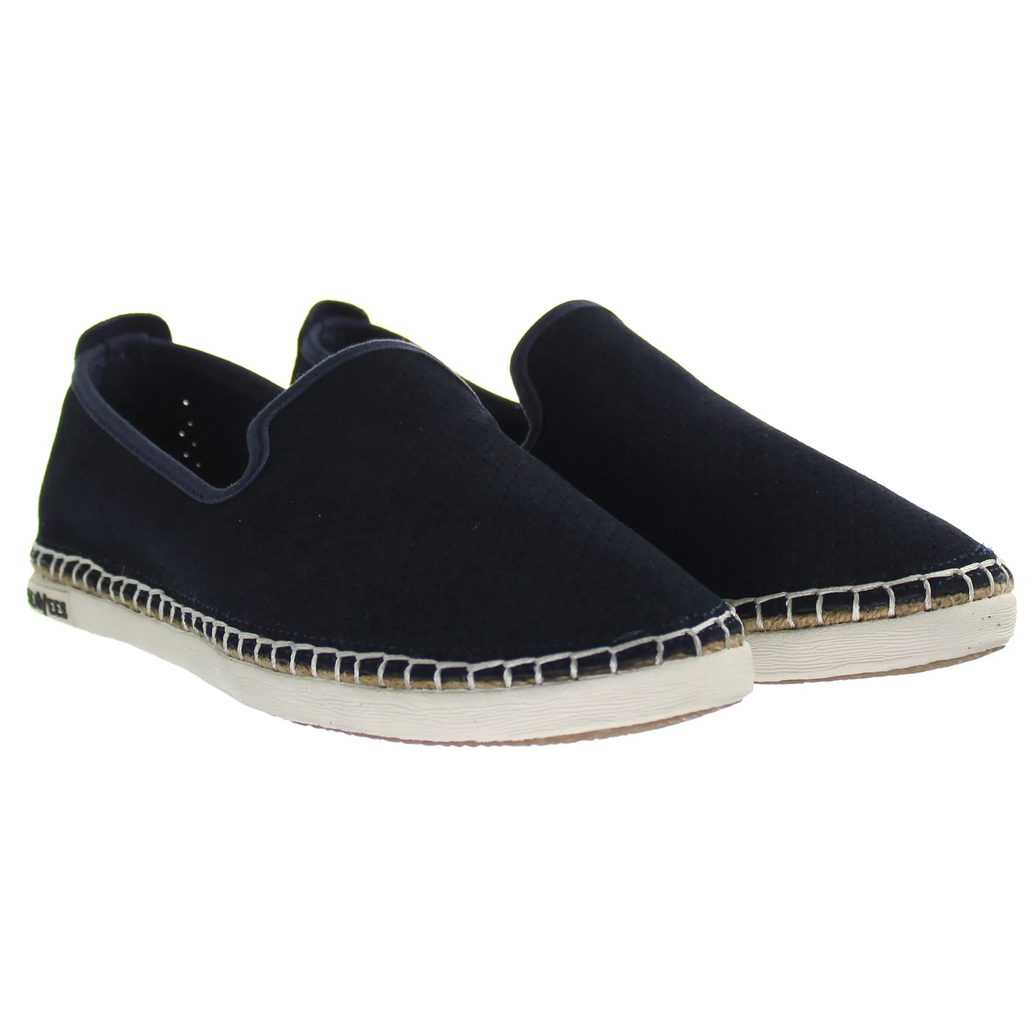 SeaVees Ocean Park Slip-On Blue Suede Leather Womens Espadrilles