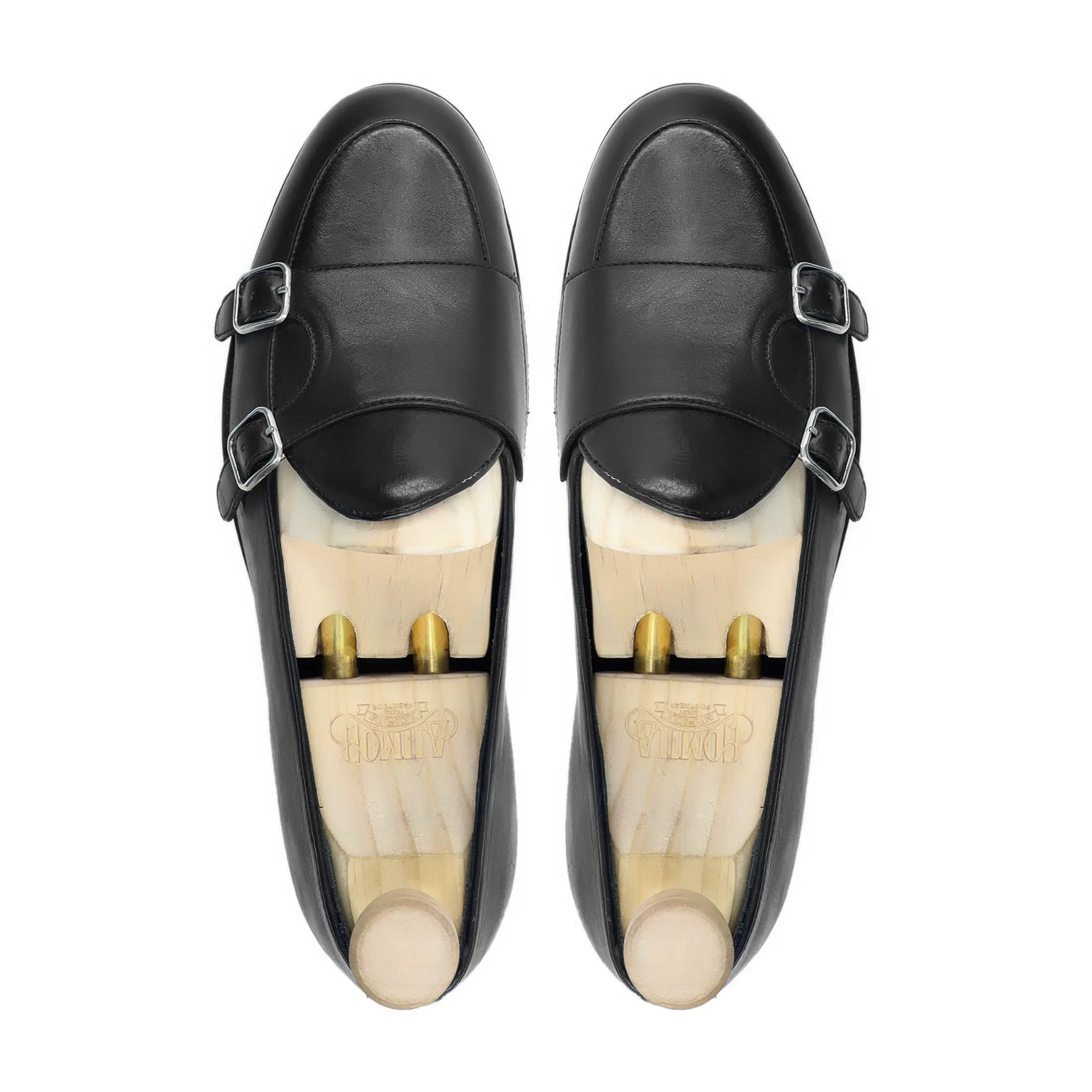 Siedlce - Men's  Black Calf Leather Double Monkstrap