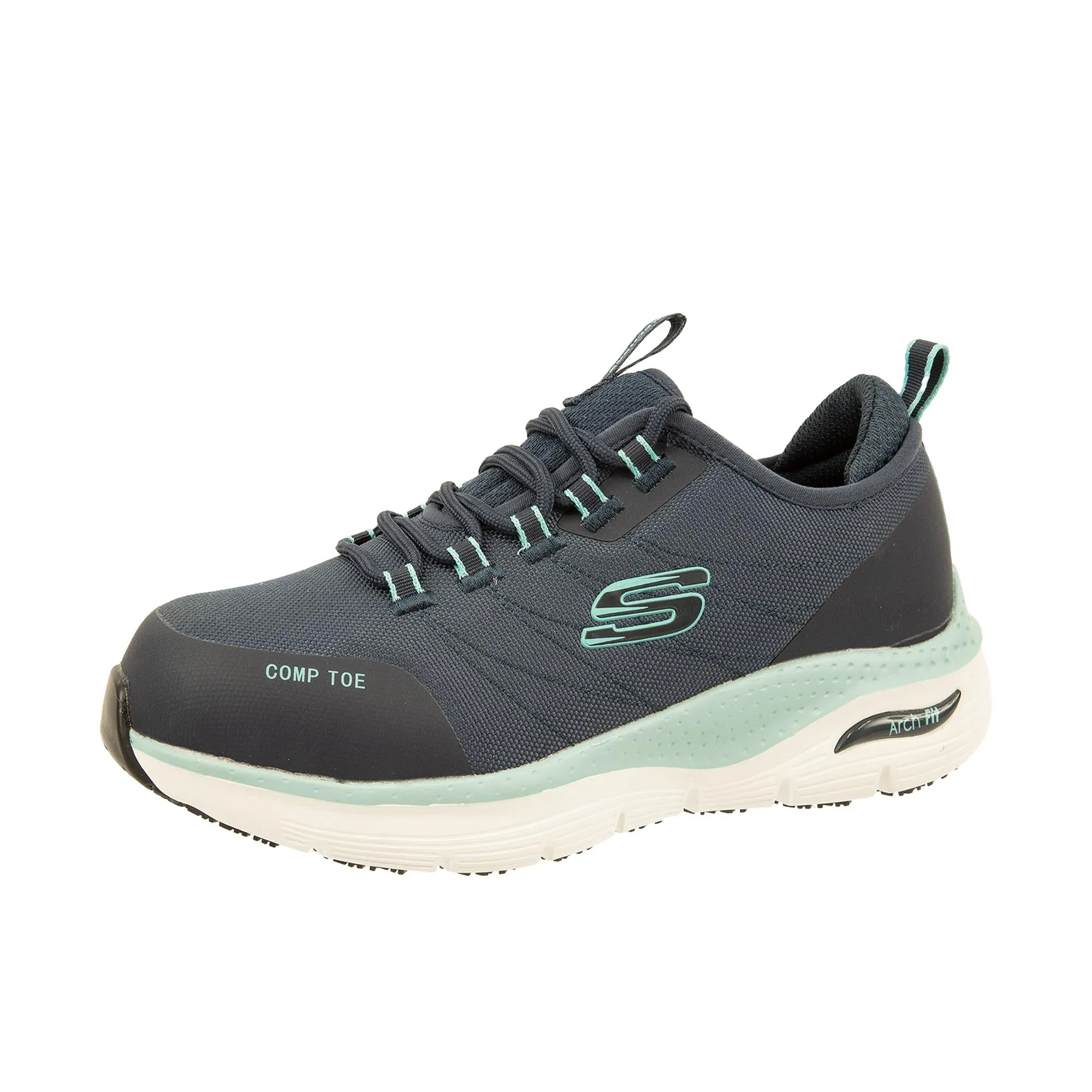 Skechers Womens Arch Fit SR - Ebinal Composite Toe Navy/Aqua