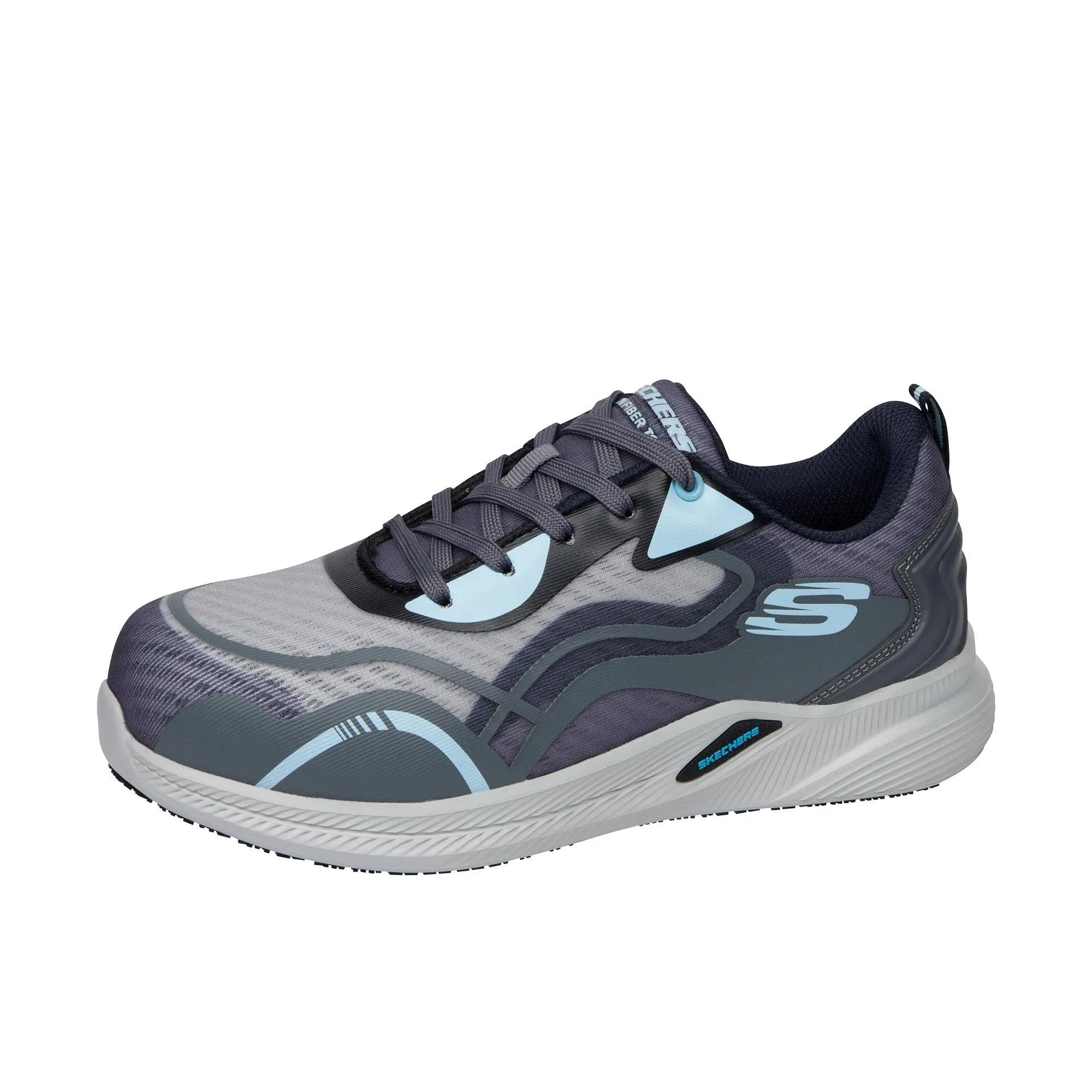 Skechers Womens Carbix Composite Toe Gray Aqua