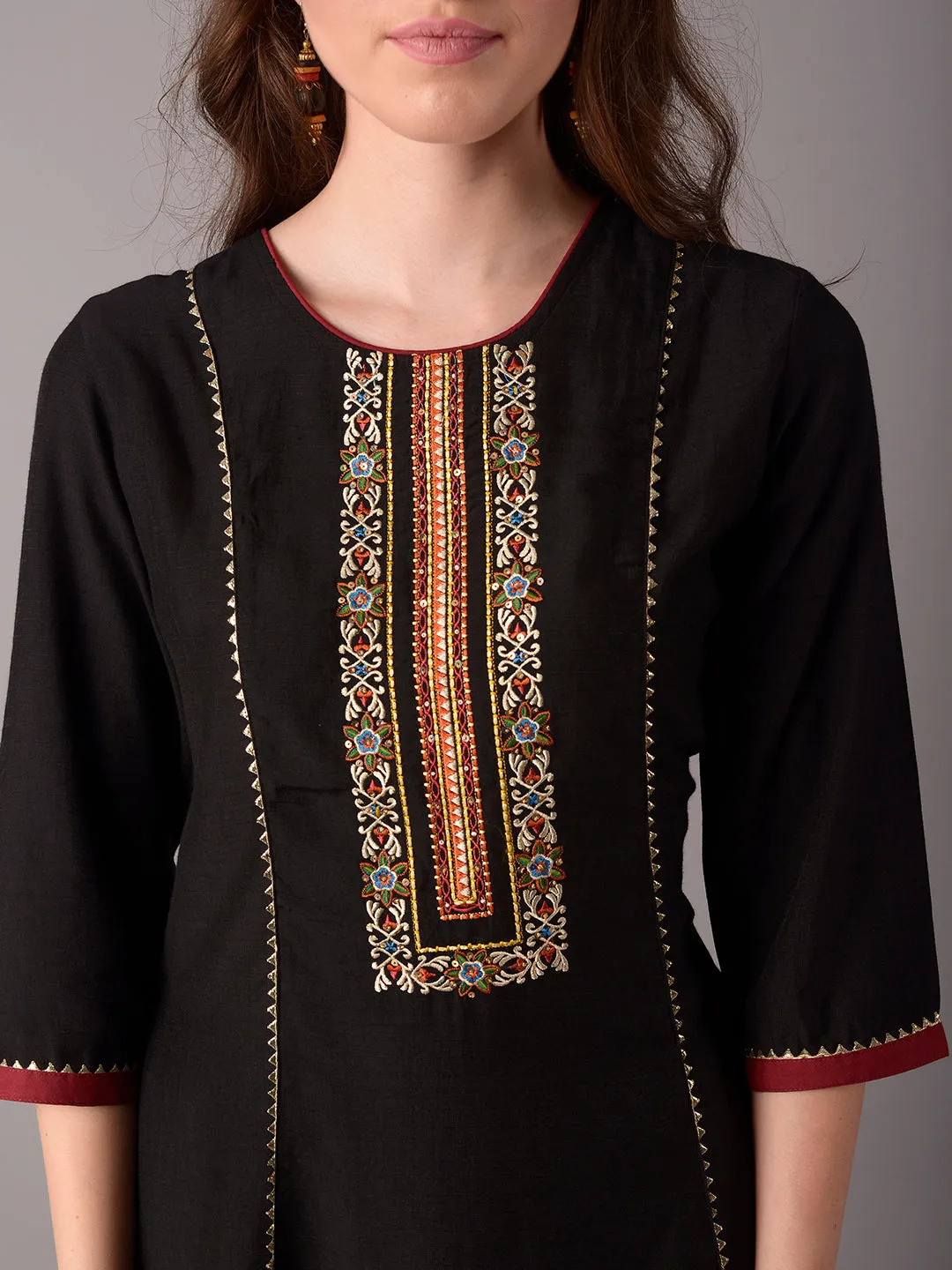 Solid Kurta Trouser With Dupatta