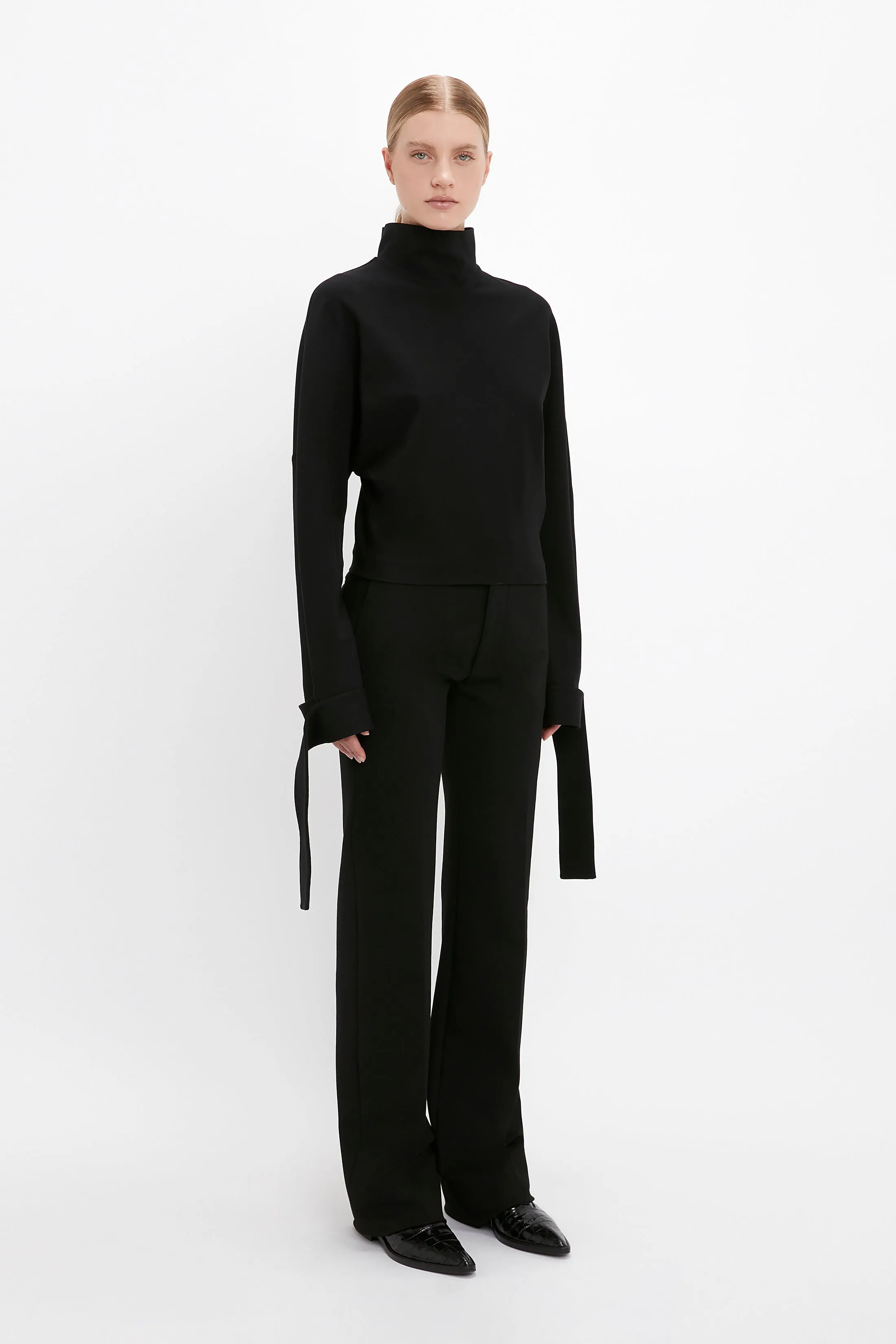 Tailored Straight Leg Trouser In Black