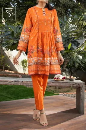 Tangerine | 2-Piece | Premium Printed Lawn