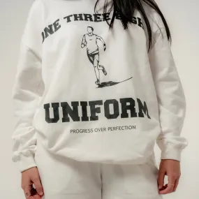 UNIFORM COLLEGE CREW - OFF WHITE