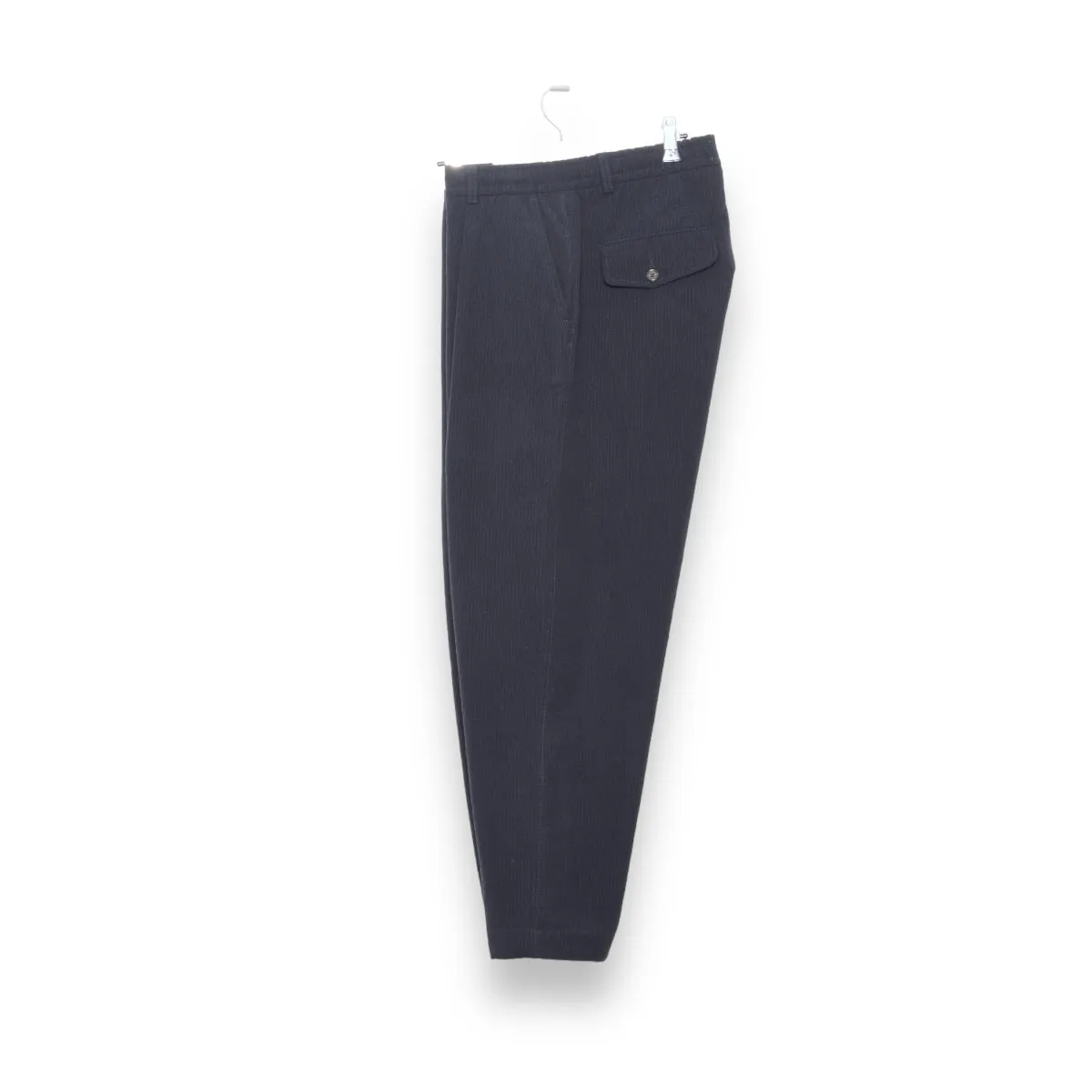 Universal Works Pleated Track Pant 29727 Wool Cot Seersucker navy