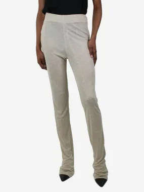 Ura Beige side-zip trousers - size XS