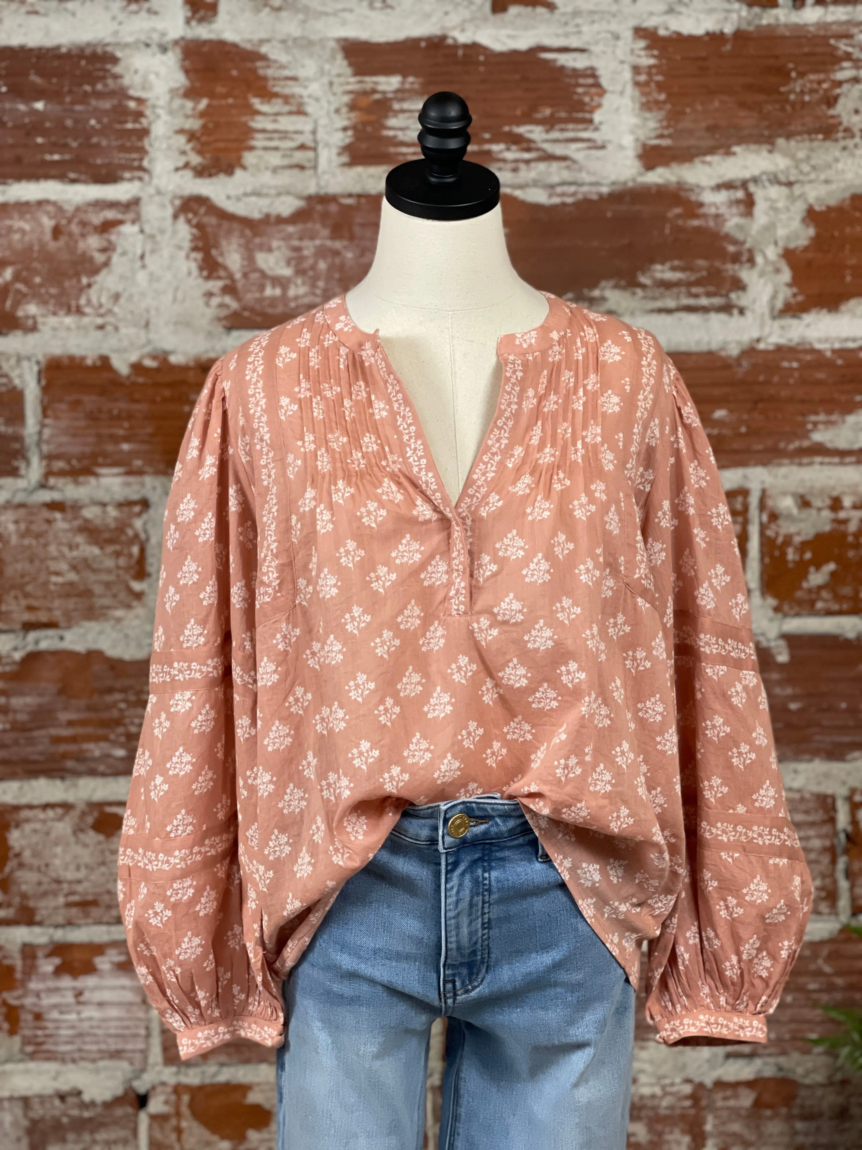 Valley Spring Top in Dusty Rose