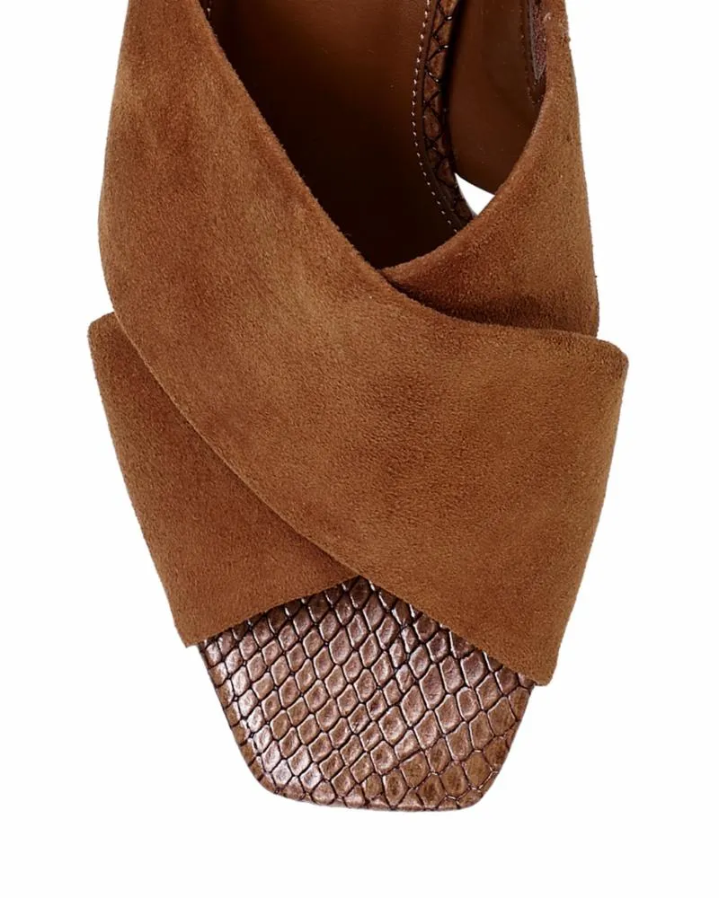 Vince Camuto Womens Rehnya Warm Caramel True Suede Ankle Boots