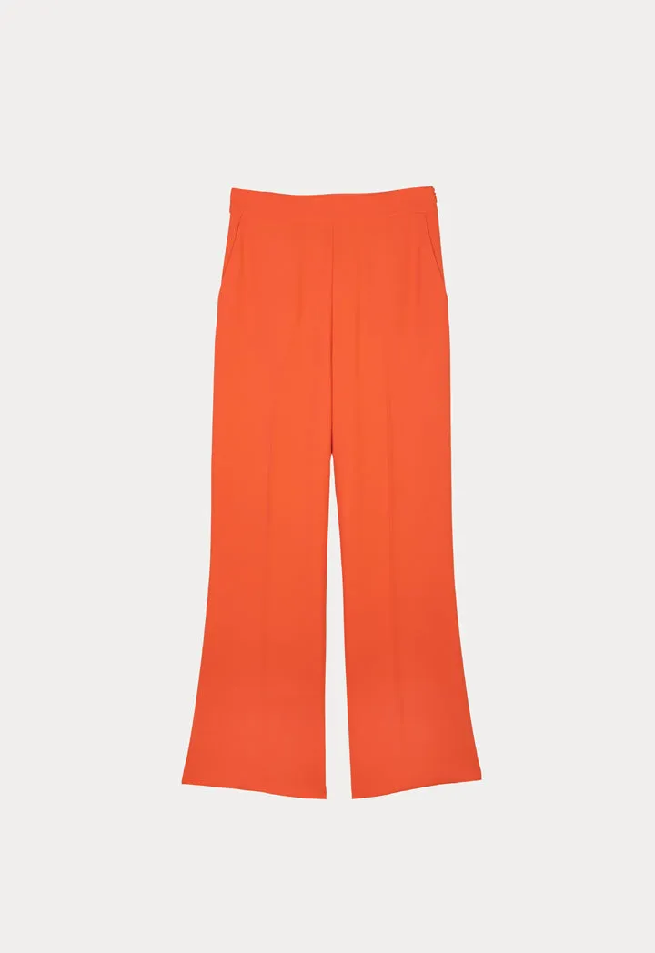 Wide Leg Solid Soft Trouser