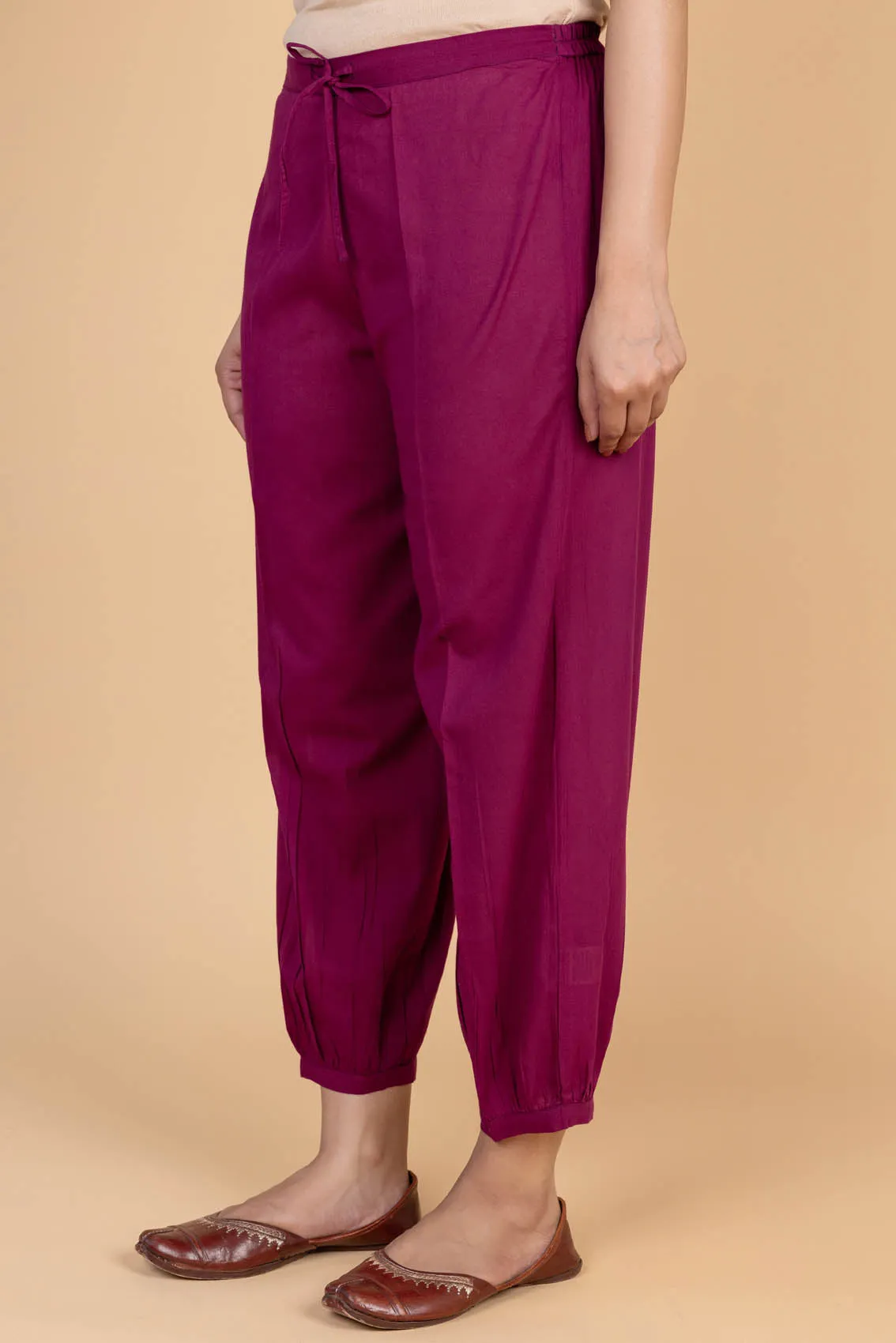 Wine Afghani Trousers