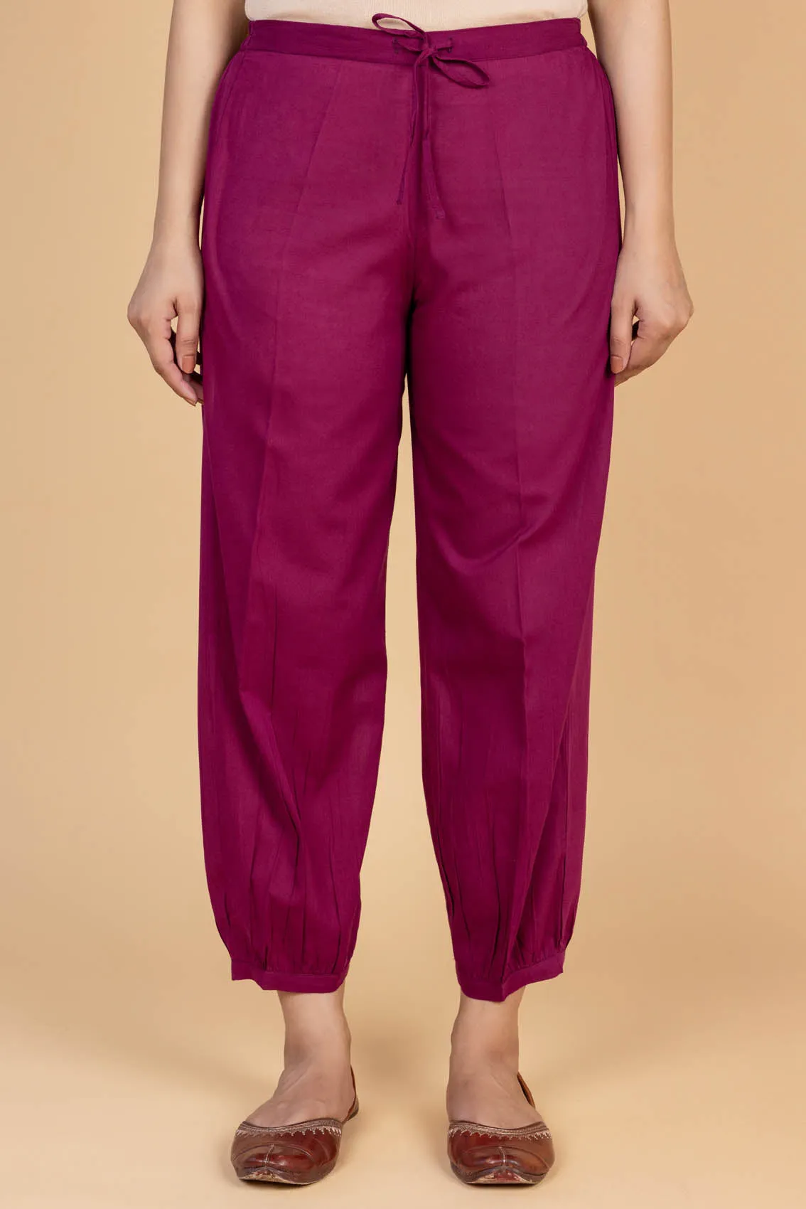 Wine Afghani Trousers