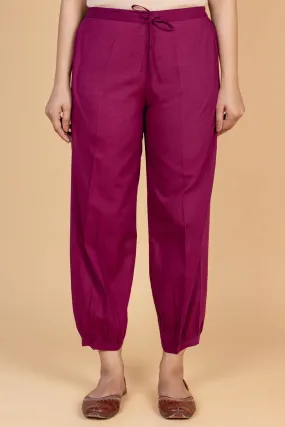 Wine Afghani Trousers