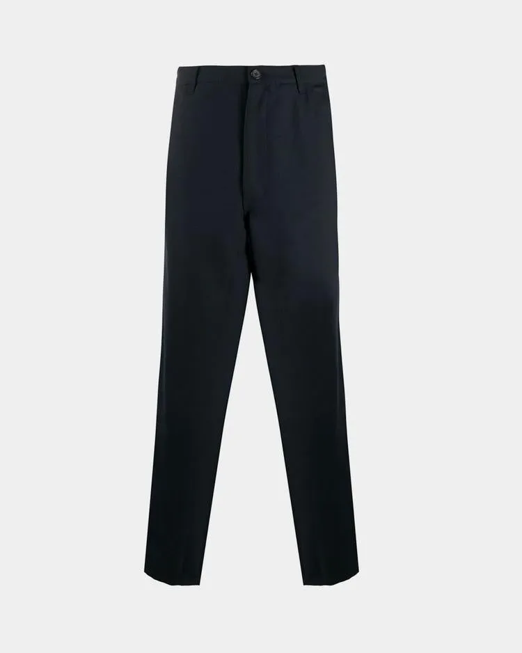 WOOL GARBADINE PANT / NAVY