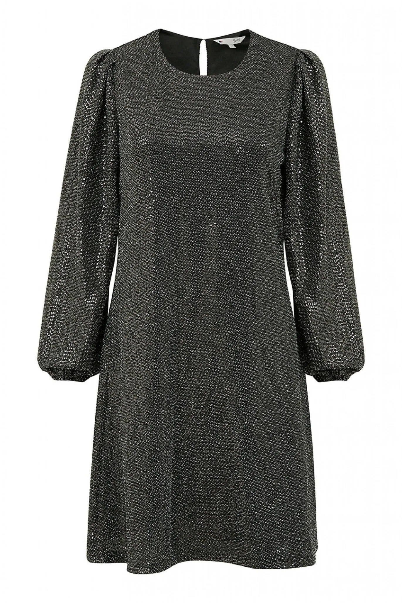 Yumi Black Sequin Long Sleeve Tunic Dress